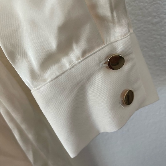 Zara Satin Effect Shirt Dress Special Edition Ecru Off White 7969/259 Size XS - Picture 9 of 11